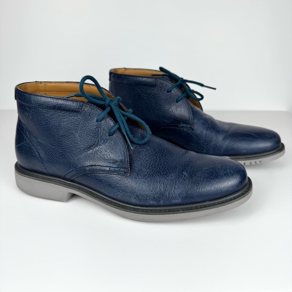 Cole Haan Men’s Great Jones Chukka II Boots Blue Leather Lace Up Size 7.5 Preppy